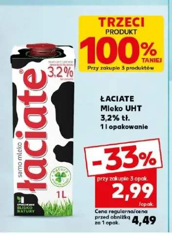 Mleko UHT 3,2% tł. ŁACIATE