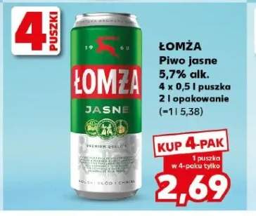 Piwo jasne Łomża 5,7% 4-pak 500ml