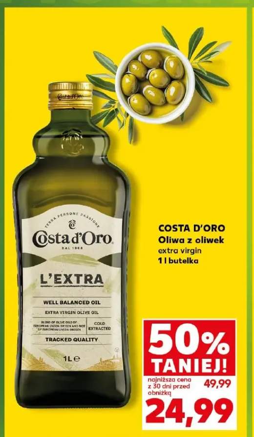 Oliwa z oliwek extra virgin Costa D'Oro