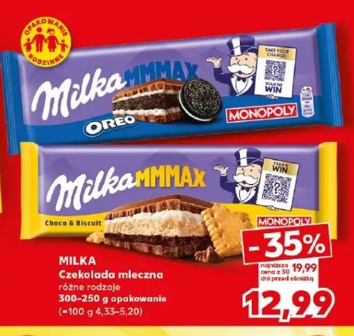 Czekolada mleczna Milka MMMAX Choco & Biscuit