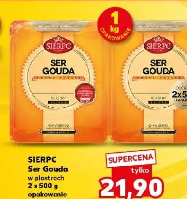 Ser Gouda w plastrach Sierpc 2-pak 500g