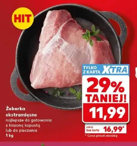 Żeberka ekstramięsne najlepsze do gotowania z kiszoną kapustą lub do pieczenia