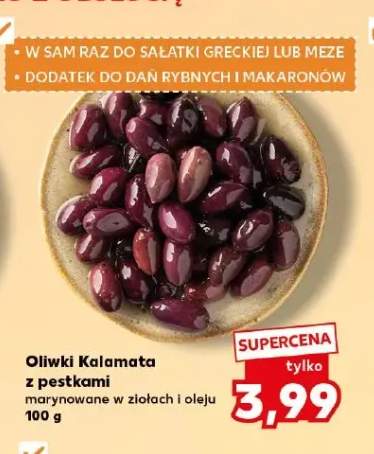 Oliwki Kalamata z pestkami marynowane w ziołach i oleju