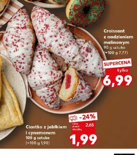 Croissant z nadzieniem malinowym
