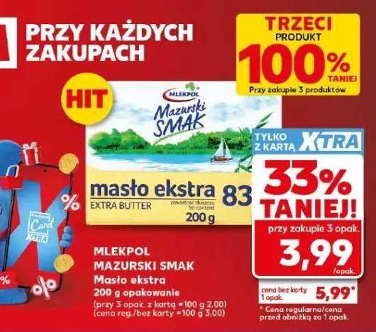 Masło ekstra Mlekpol Mazurski Smak