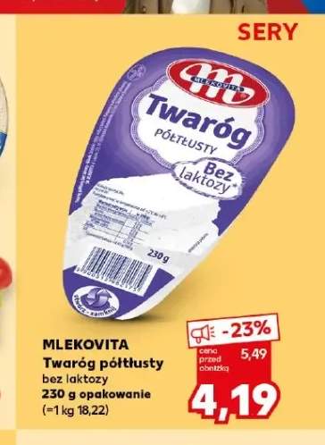 Twaróg półtłusty bez laktozy MLEKOVITA