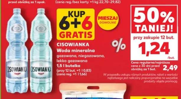 Woda mineralna CISOWIANKA niegazowana