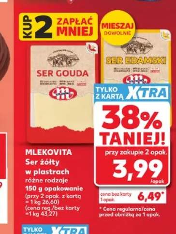 Ser żółty w plastrach MLEKOVITA