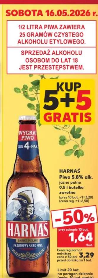 Piwo HARNAŚ jasne pełne 5,8% alk.
