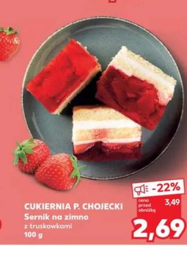 Sernik na zimno z truskawkami Cukiernia P. Chojecki