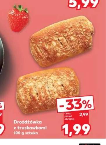Drożdżówka z truskawkami