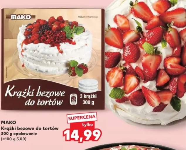 Krążki bezowe do tortów Mako