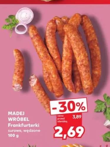 Frankfurterki surowe wędzone Madej Wróbel