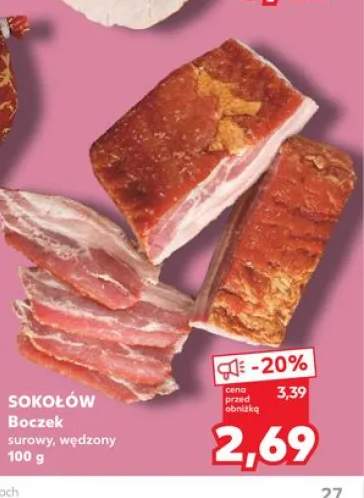 Boczek surowy wędzony Sokołów