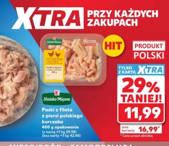 Paski z fileta z piersi polskiego kurczaka Stoisko Mięsne