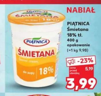 Śmietana 18% tł. do zupy Piątnica