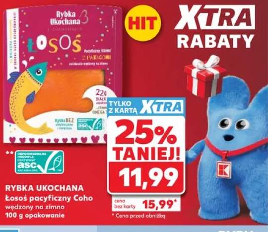 Łosoś pacyficzny Coho wędzony na zimno Rybka Ukochana