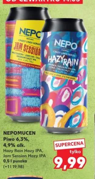 Piwo Nepomucen Hazy Rain Hazy IPA 6,3%