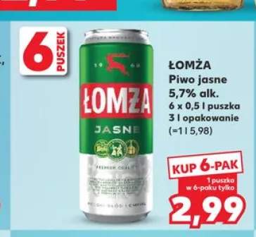 Piwo Łomża jasne 5,7% alk. 6-pak