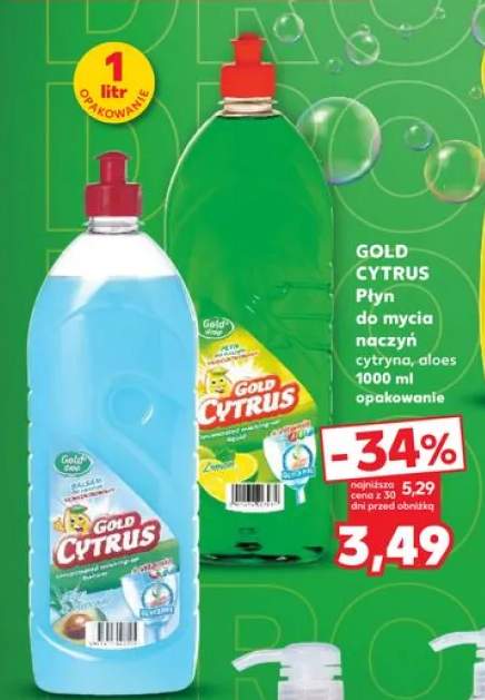 Płyn do mycia naczyń GOLD CYTRUS aloes