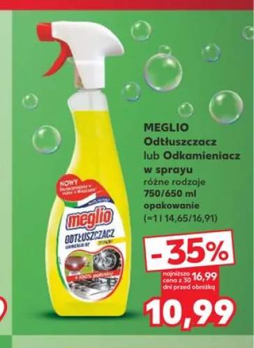 Odtłuszczacz lub Odkamieniacz w sprayu Meglio