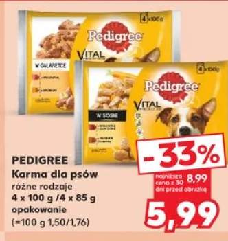 Karma dla psów Pedigree w galaretce 4-pak 100g