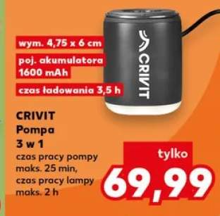 Pompa 3 w 1 CRIVIT wym. 4,75x6cm
