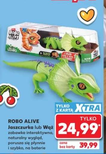 Jaszczurka ROBO ALIVE zabawka interaktywna naturalny wygląd porusza się płynnie i szybko na baterie