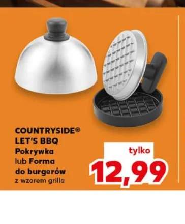 Forma do burgerów z wzorem grilla COUNTRYSIDE LET'S BBQ