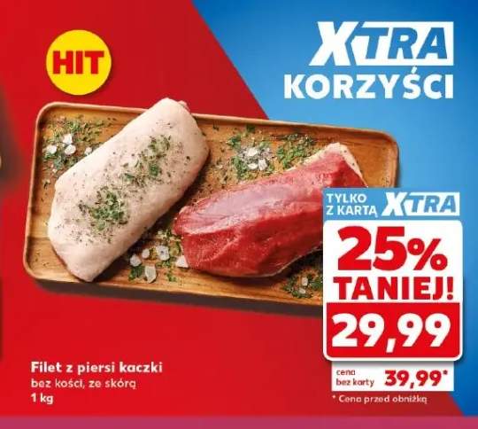 Filet z piersi kaczki bez kości ze skórą