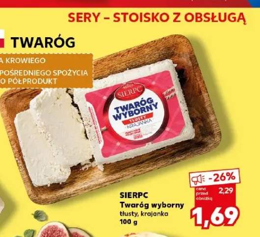 Twaróg wyborny tłusty, krajanka SIERPC