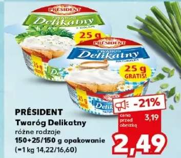 Twaróg Delikatny naturalny PRÉSIDENT