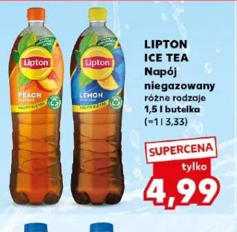 Napój niegazowany Lipton Ice Tea Peach 1,5l