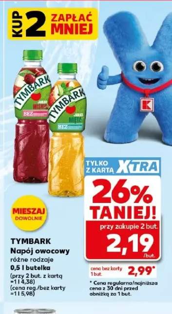 Napój owocowy Tymbark Jabłko Wiśnia 0,5l