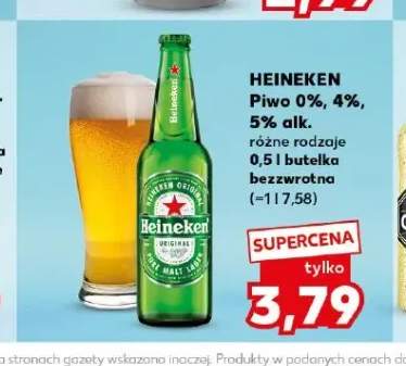 Piwo Heineken 4% alk.