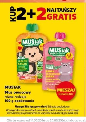 Mus owocowy Musiak Jabłko Banan