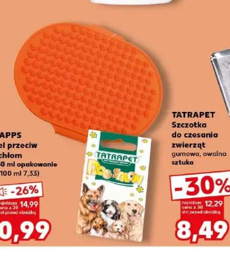 Szczotka do czesania zwierząt gumowa owalna TATRAPET