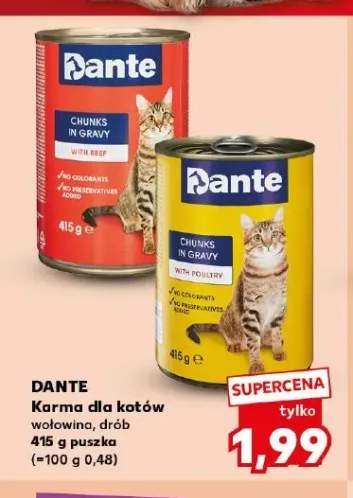 Karma dla kotów Dante wołowina