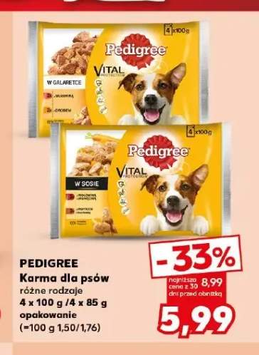 Karma dla psów Pedigree w galaretce 4-pak 100g