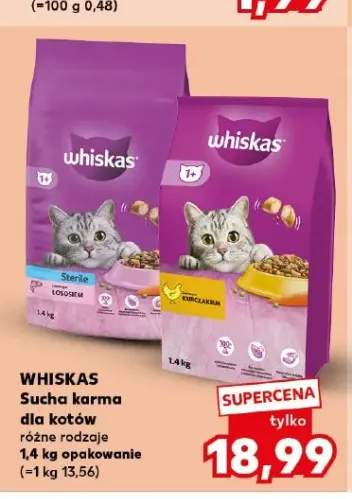 Sucha karma dla kotów Whiskas z kurczakiem