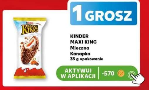 Mleczna kanapka Kinder Maxi King