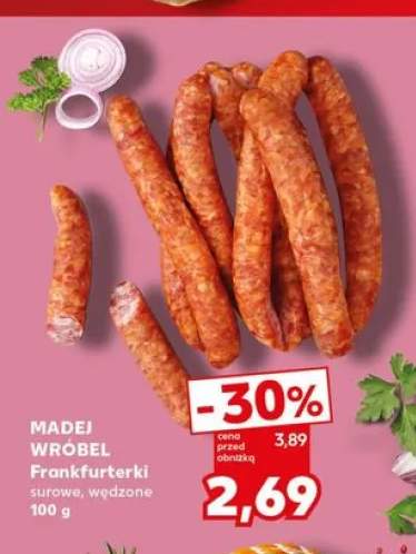 Frankfurterki surowe wędzone Madej Wróbel