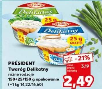 Twaróg Delikatny z ziołami Président