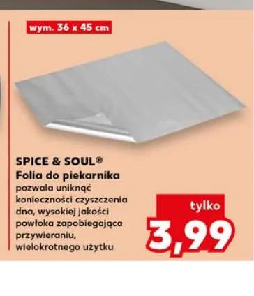 Folia do piekarnika SPICE & SOUL wym. 36x45cm
