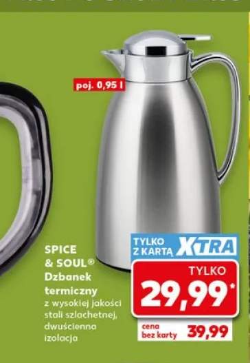 Dzbanek termiczny SPICE & SOUL z wysokiej jakości stali szlachetnej dwuścienna izolacja poj. 0,95l