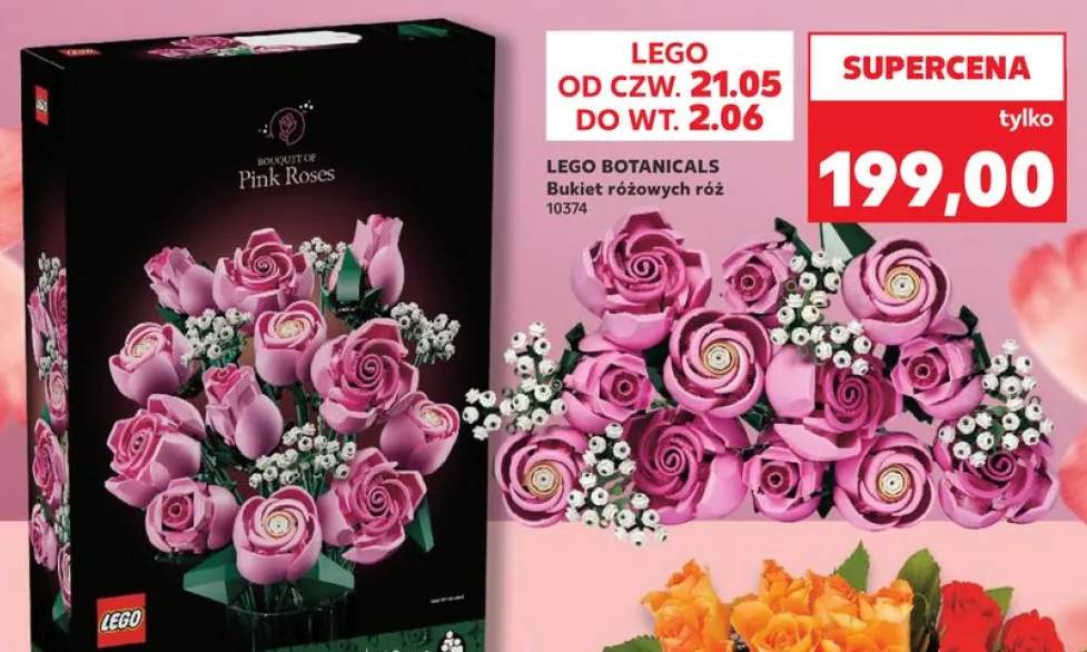 Klocki LEGO Botanicals Bukiet różowych róż 10374