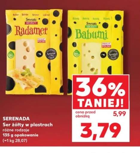 Ser żółty w plastrach SERENADA