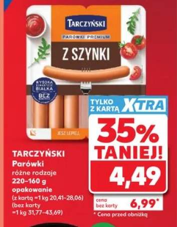 Parówki z szynki Tarczyński
