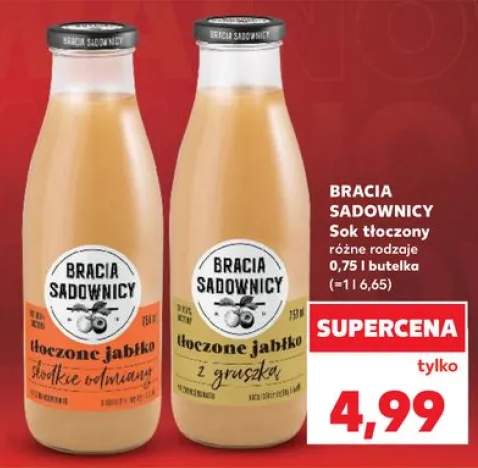 Sok tłoczony jabłko z gruszką Bracia Sadownicy