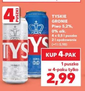 Piwo Tyskie Gronie 5,2% 4-pak 0,5l